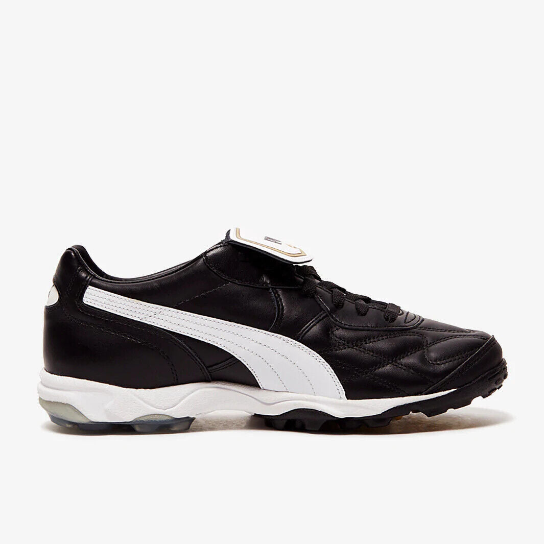 Puma King Allround Turf TT Mens Leather Football Boots Black Astro Trainers
