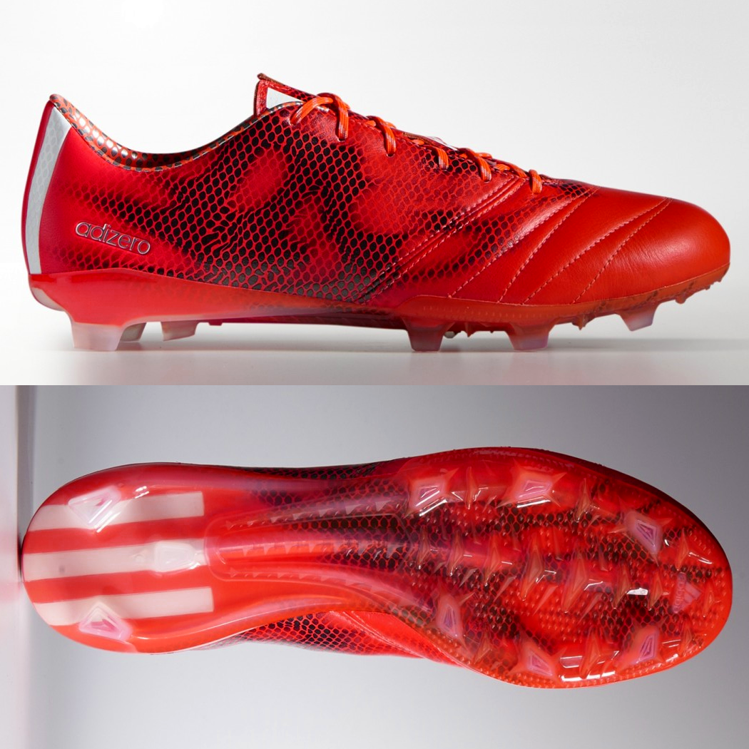 adidas F50 Adizero FG Leather Mens Solar Red
