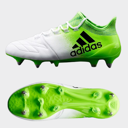 adidas X 16.1 Leather SG Mens - White Green