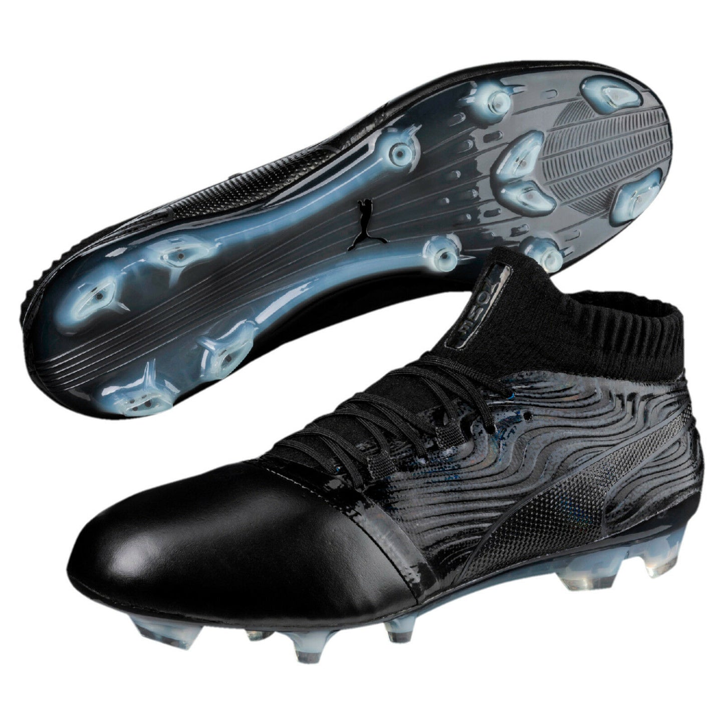 Puma ONE 18.1 FG Leather Mens - Black
