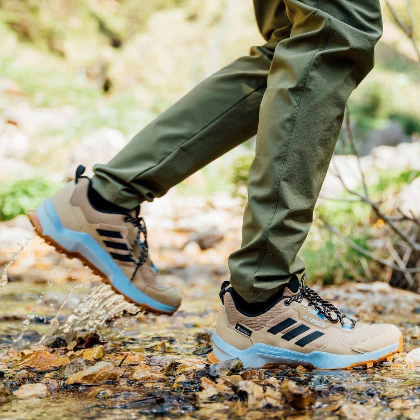 adidas Terrex AX4 GTX Womens Hiking Shoes Walking Trainers GORE-TEX Trail Beige