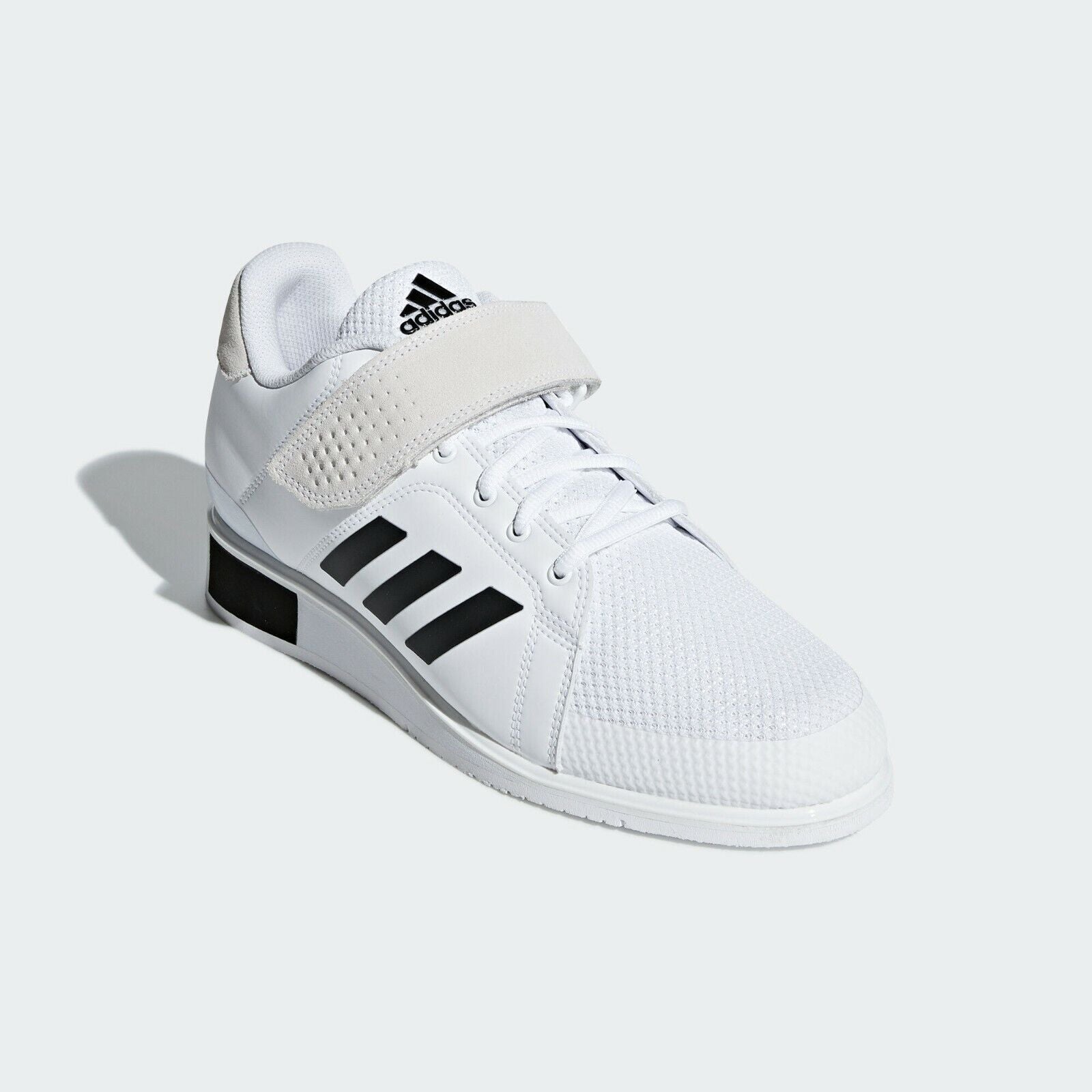 adidas Power Perfect 3 Mens Weightlifting Shoes White SWB Boots