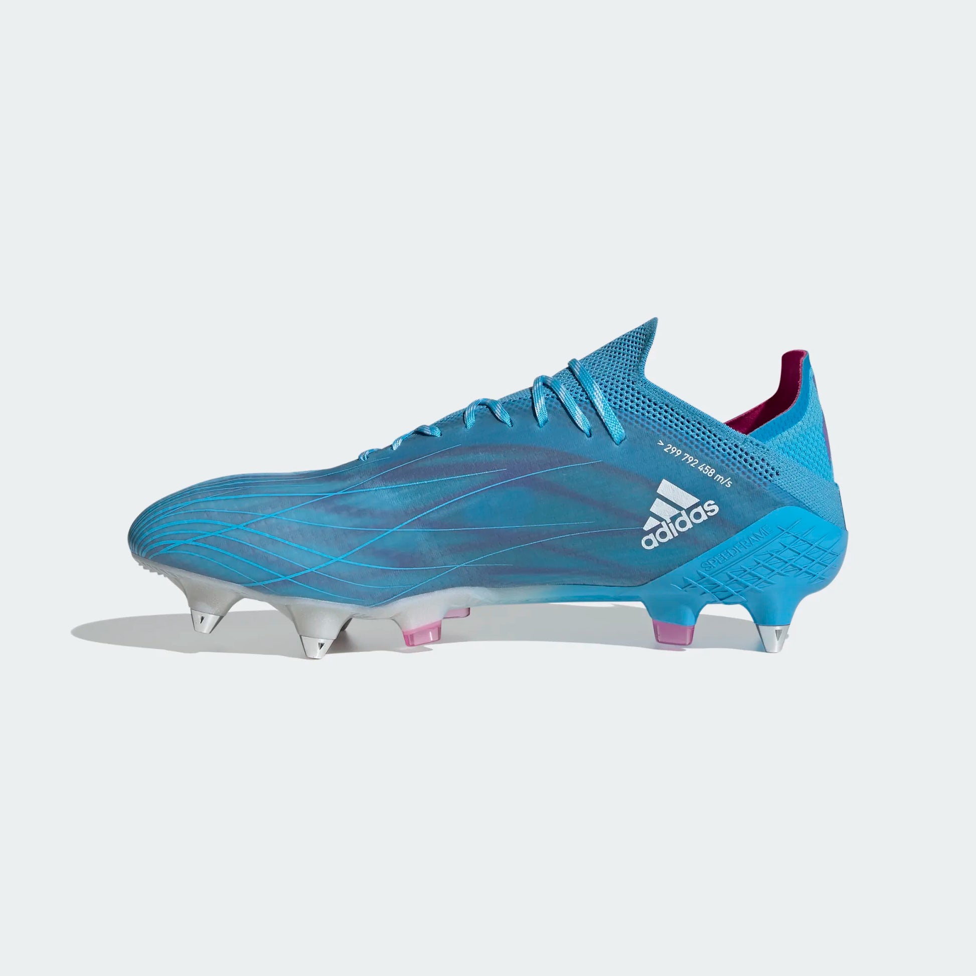 Baby blue adidas soccer top cleats