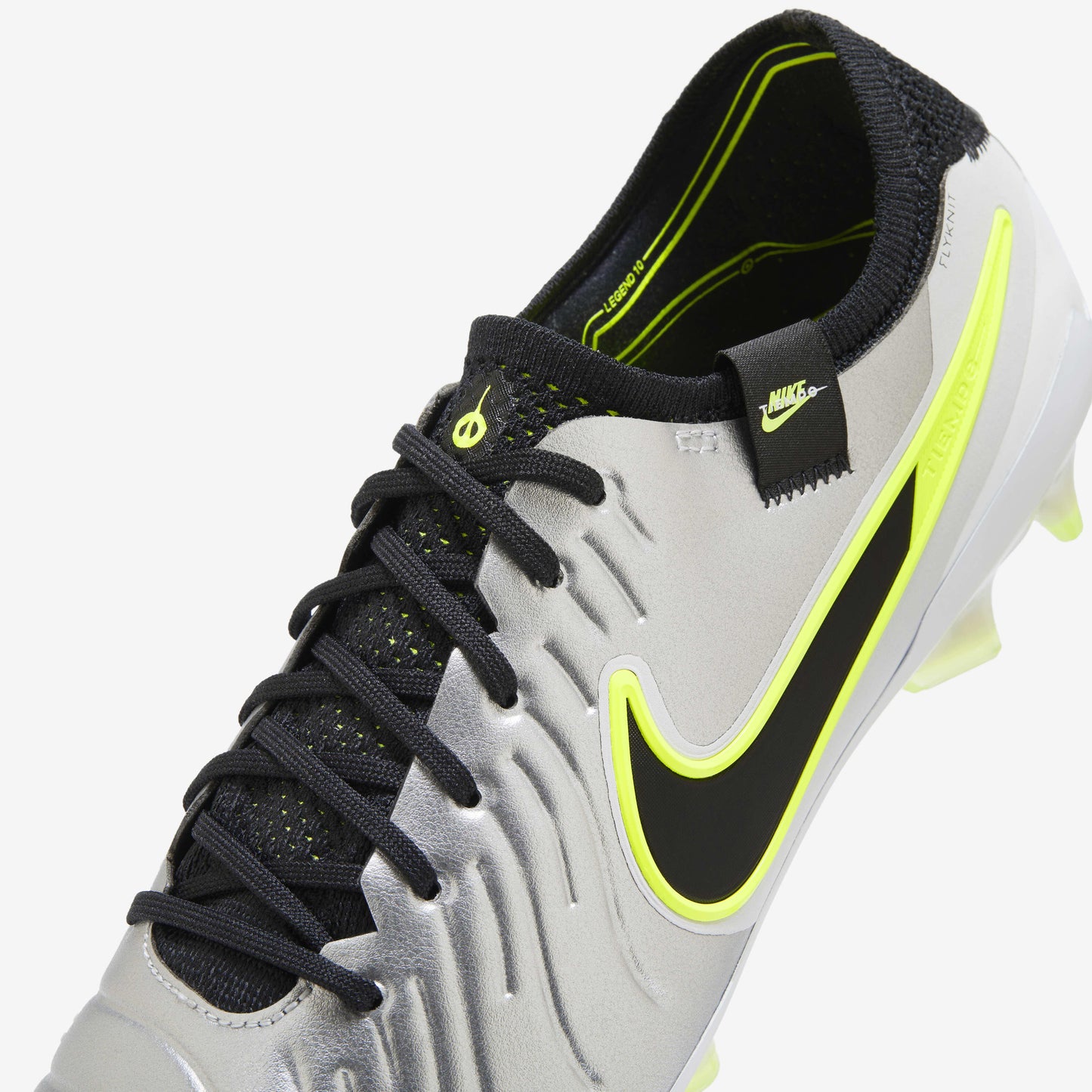 Nike Tiempo Legend 10 Elite FG Mens - Mad Voltage - Metallic Silver