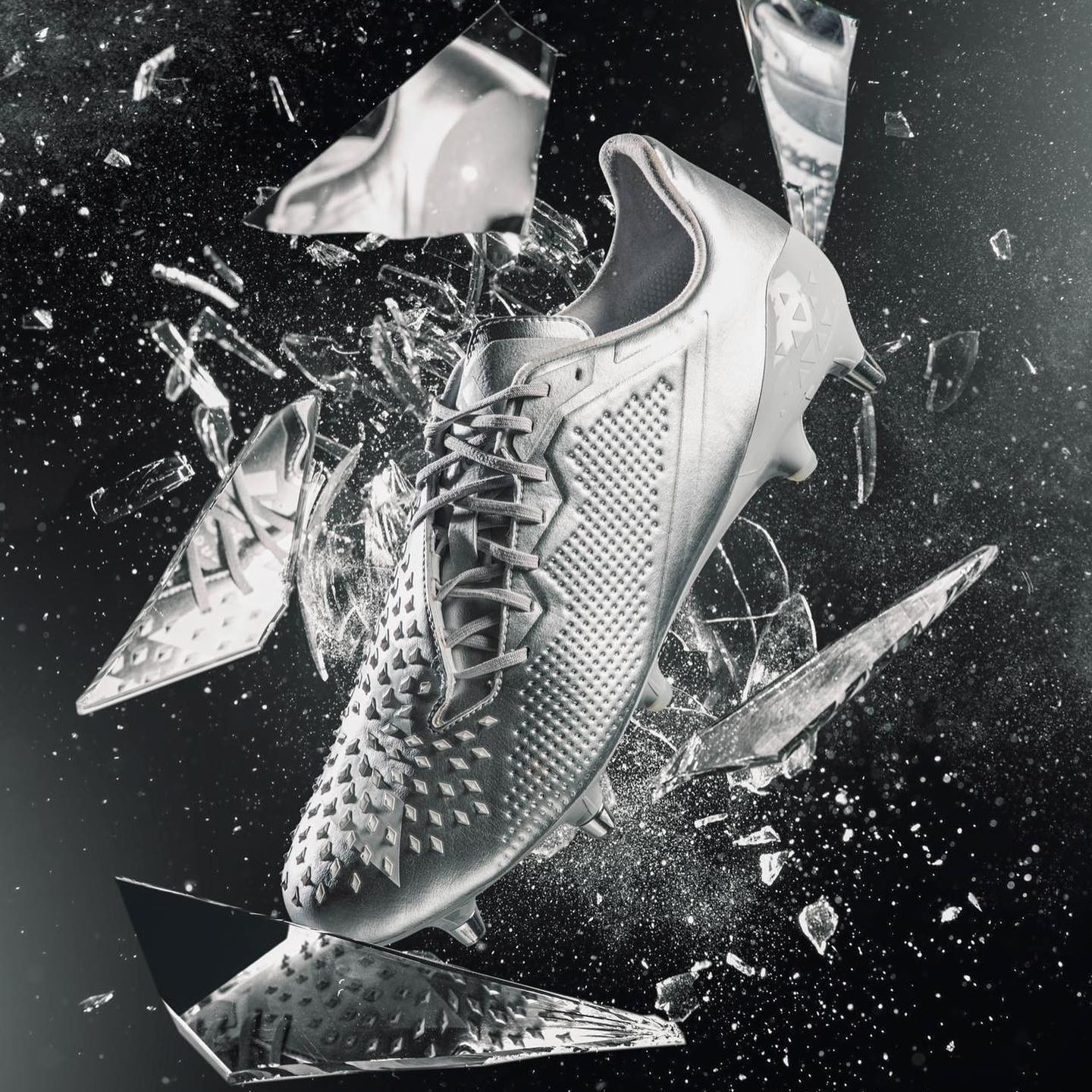 Silver adidas sales football boots