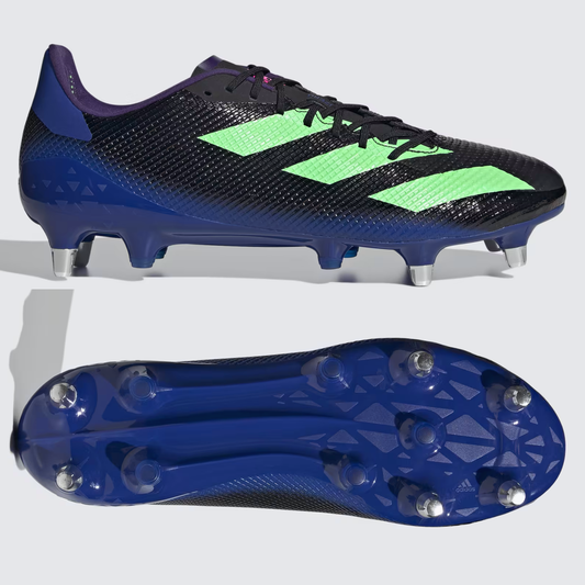 Blue adidas top rugby boots