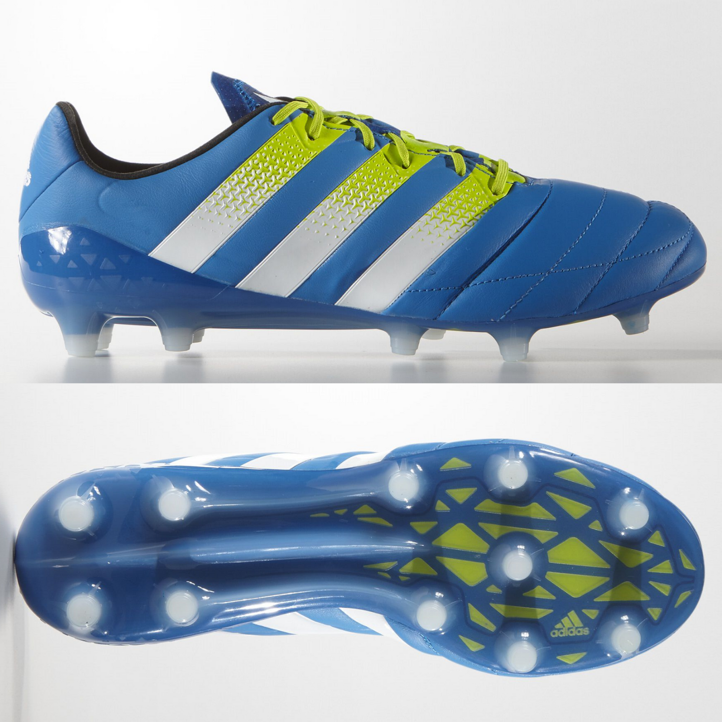 adidas Ace 16.1 FG Leather Mens Shock Blue SWB Boots