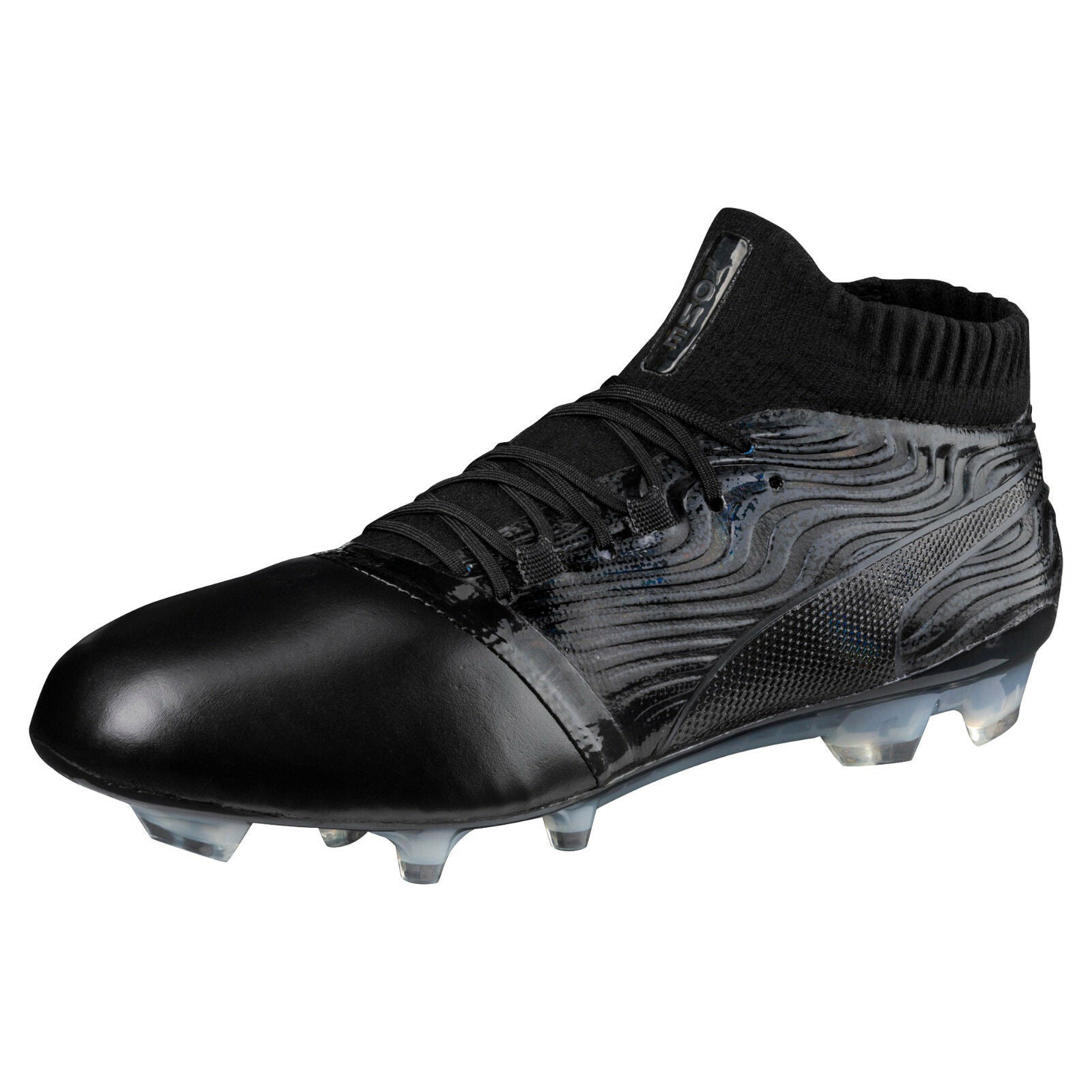 Puma ONE 18.1 FG Leather Mens Black SWB Boots